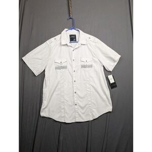 Chalc Men's Short Sleeve Shirt Size XXLarge White